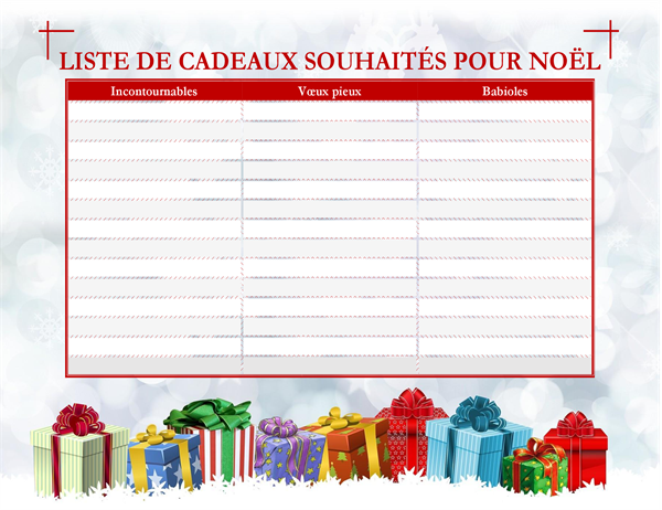 Liste d'idées cadeaux de Noël (pour adulte) Liste d'idées cadeaux de Noël (pour adulte)