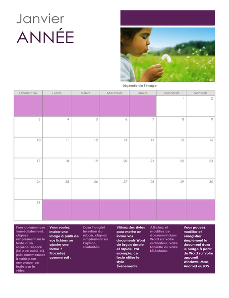 Calendrier d’événements Calendrier d’événements