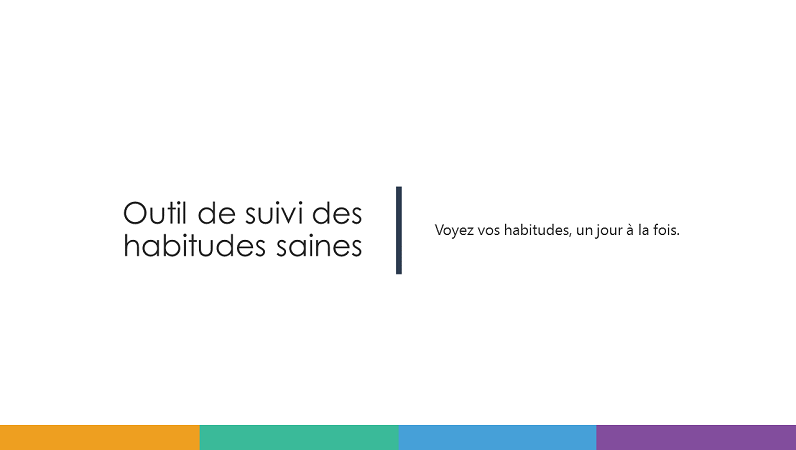 Suivi des habitudes saines Suivi des habitudes saines