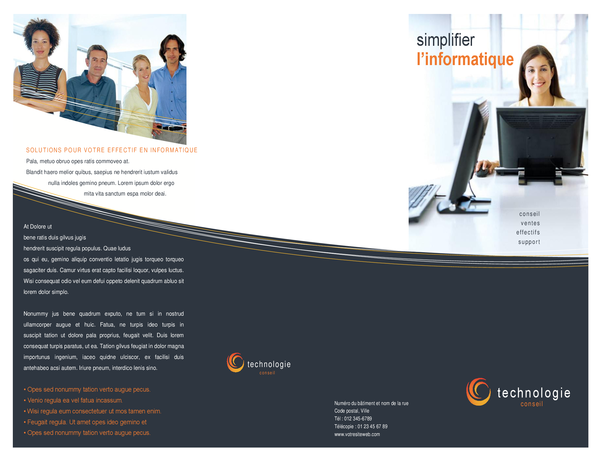 Brochure d’entreprise de technologie (dépliant à trois pages) Brochure d’entreprise de technologie (dépliant à trois pages)