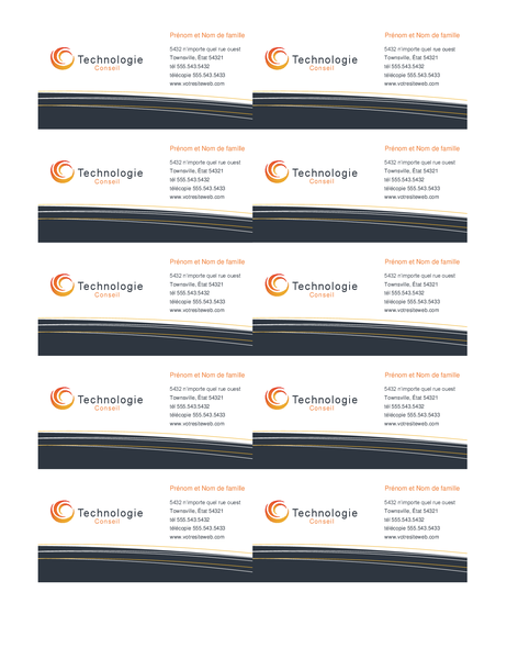 Carte postale entreprise de technologie (10 par page) Carte postale entreprise de technologie (10 par page)