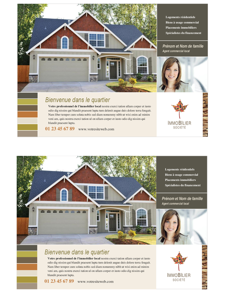 Prospectus immobilier (demi-page, 2 par page) Prospectus immobilier (demi-page, 2 par page)