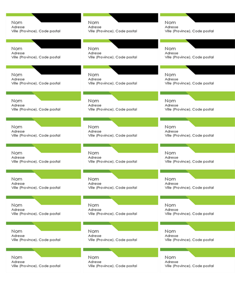 Étiquettes d’adresses avec logo en gras (30 par page) Étiquettes d’adresses avec logo en gras (30 par page)