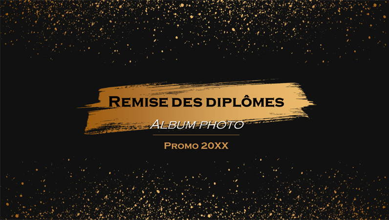 Album photo Obtention de diplôme sombre Album photo Obtention de diplôme sombre