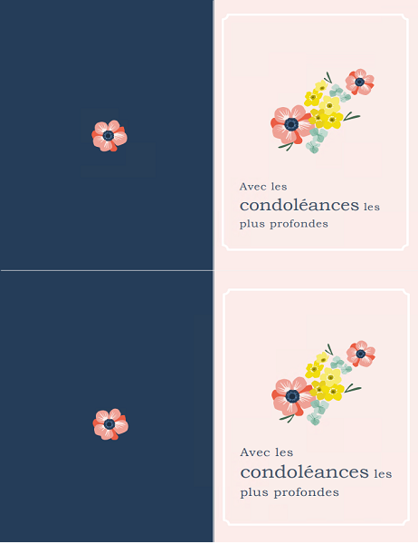 Carte de condoléances Carte de condoléances