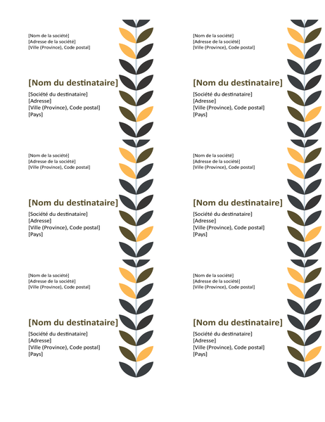 Étiquettes vigne (6 par page) Étiquettes vigne (6 par page)