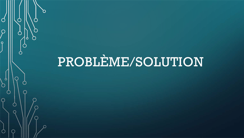 Cycle problème/solution Cycle problème/solution