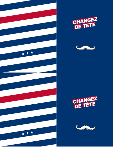 Carte de vœux Moustache rétro Carte de vœux Moustache rétro