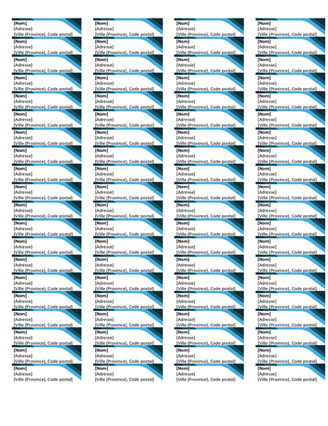 Étiquettes bleues (80 par page) Étiquettes bleues (80 par page)