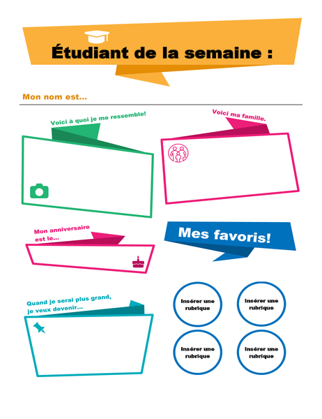 Affiche de l’étudiant de la semaine Affiche de l’étudiant de la semaine