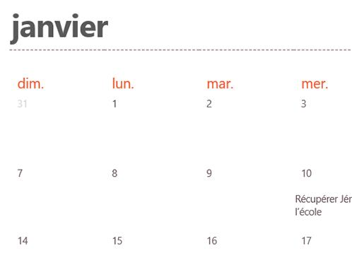 Onglets de calendrier intemporel (blanc) Onglets de calendrier intemporel (blanc)