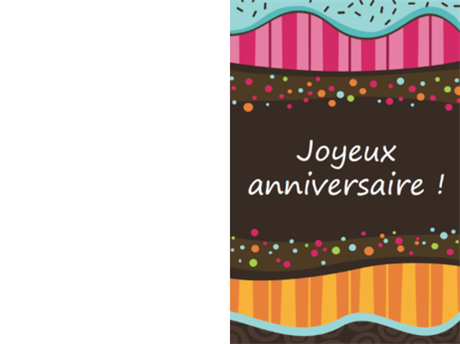 Carte d’anniversaire : pois et rayures (enfants, mi-plié) Carte d’anniversaire : pois et rayures (enfants, mi-plié)