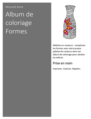 Cahier à colorier Formes Cahier à colorier Formes