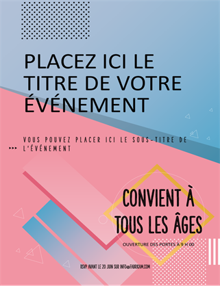 Prospectus annonçant un événement Prospectus annonçant un événement
