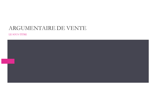 Argumentaire de vente clair et minimaliste Argumentaire de vente clair et minimaliste