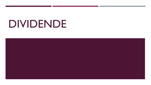 Dividende Dividende