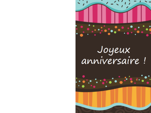 Carte d’anniversaire : pois et rayures (enfants, mi-plié) Carte d’anniversaire : pois et rayures (enfants, mi-plié)