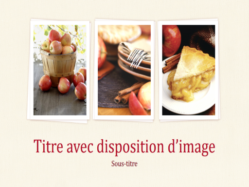 Alimentation - Préparation de la présentation (grand écran) Alimentation - Préparation de la présentation (grand écran)
