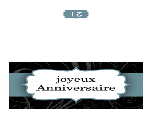 Carte d’anniversaire (conception « Ruban bleu », mi-pliée) Carte d’anniversaire (conception « Ruban bleu », mi-pliée)