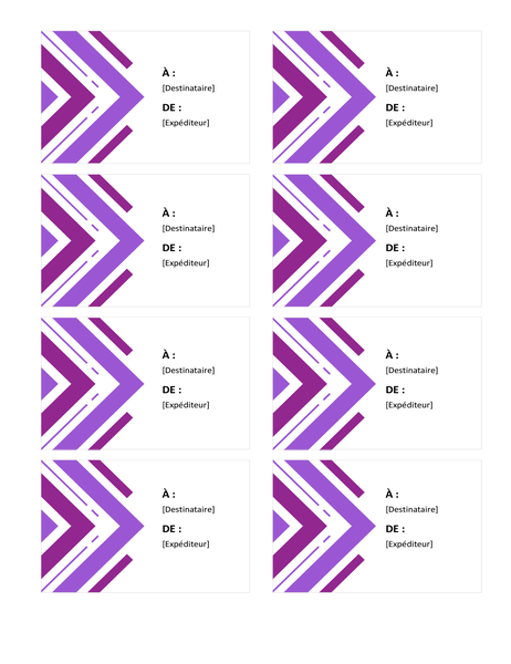 Étiquettes cadeau (8 par page) Étiquettes cadeau (8 par page)