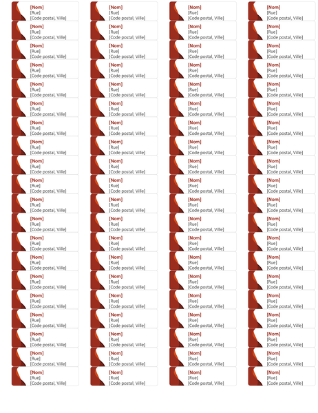Étiquettes Dérive (80 par page) Étiquettes Dérive (80 par page)