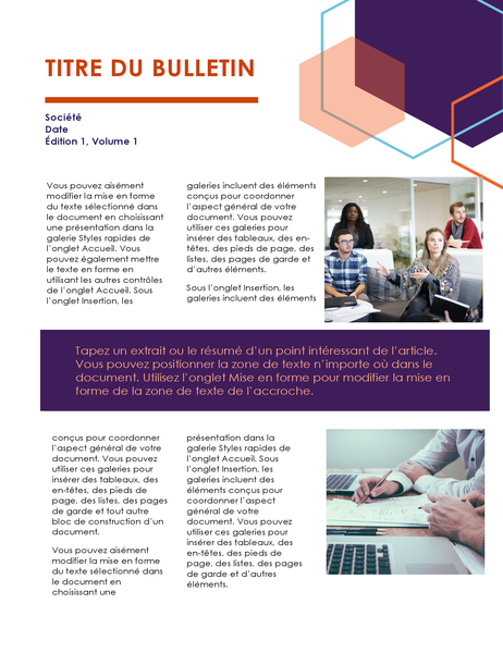 Bulletin d’information (conception cadre, 2 pages) Bulletin d’information (conception cadre, 2 pages)