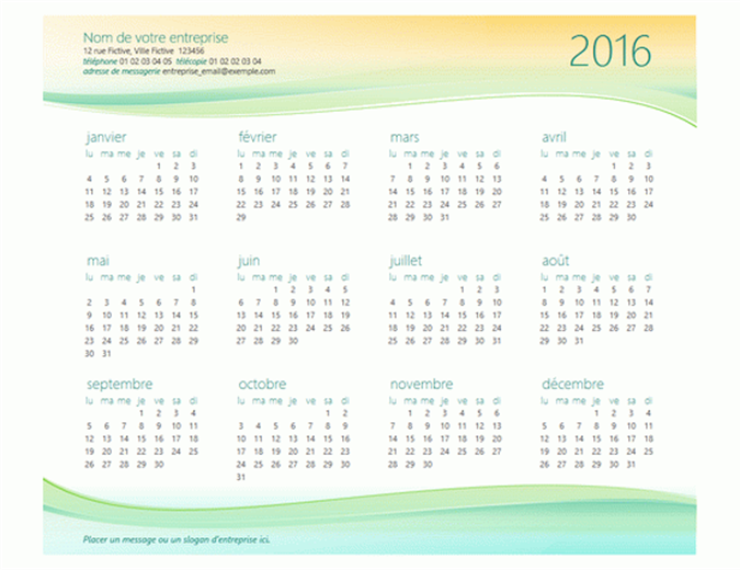 Calendrier Petite entreprise (universel) Calendrier Petite entreprise (universel)