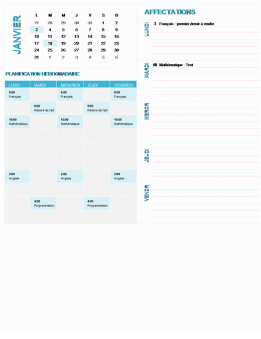 Calendrier de planning hebdomadaire pour étudiants (n’importe quelle année, Lun-Dim) Calendrier de planning hebdomadaire pour étudiants (n’importe quelle année, Lun-Dim)