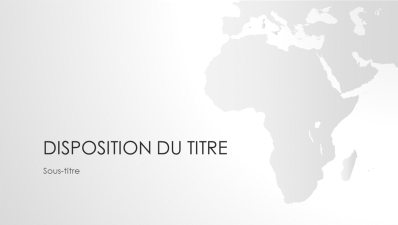 Série de cartes du monde, présentation Continent africain (écran large) Série de cartes du monde, présentation Continent africain (écran large)