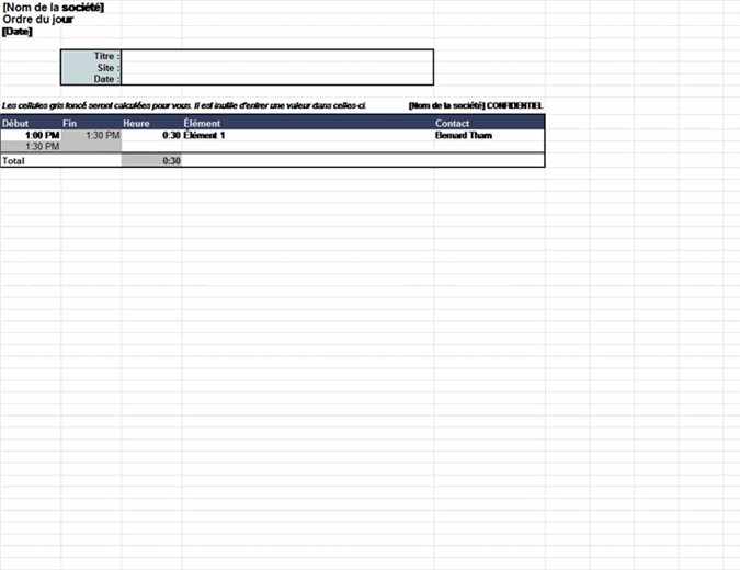 Automatisch aangepaste vergaderagenda Automatisch aangepaste vergaderagenda