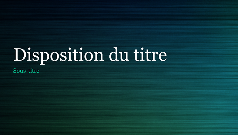 Présentation Métal brossé vert (grand écran) Présentation Métal brossé vert (grand écran)