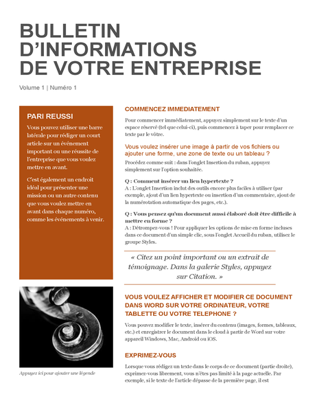 Bulletin d’informations Bulletin d’informations