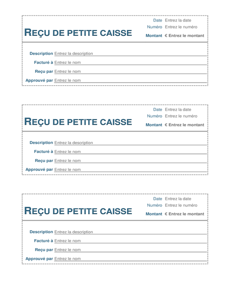Ontvangstbewijs voor kleine uitgaven (drie per pagina) Ontvangstbewijs voor kleine uitgaven (drie per pagina)