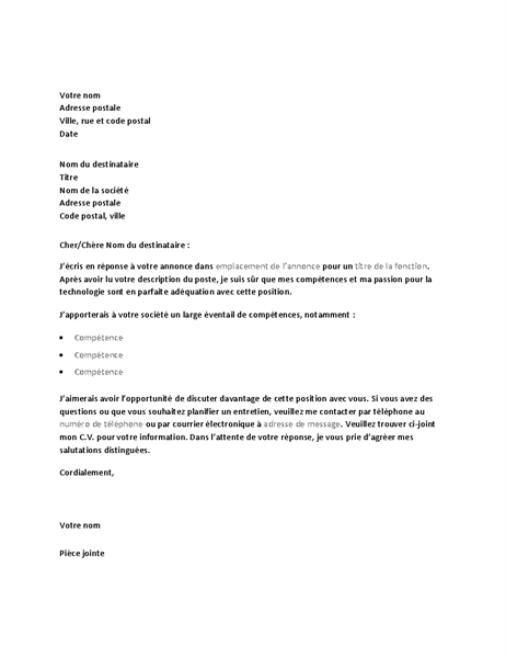 Beispielanschreiben als Antwort auf eine Stellenanzeige für eine technische Position Beispielanschreiben als Antwort auf eine Stellenanzeige für eine technische Position