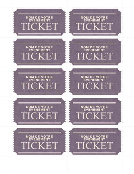 Tickets de base (10 par page) Tickets de base (10 par page)