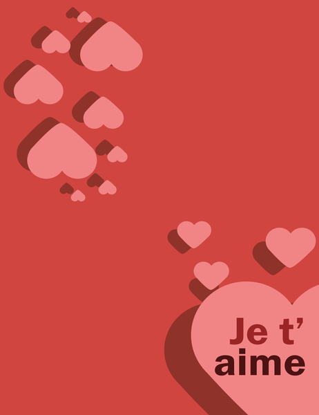 Carte Je t’aime (pliable en quatre) Carte Je t’aime (pliable en quatre)