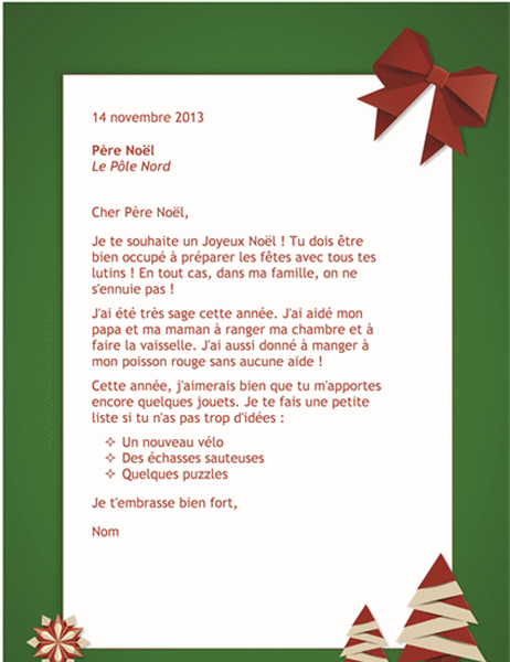 Lettre au Père Noël