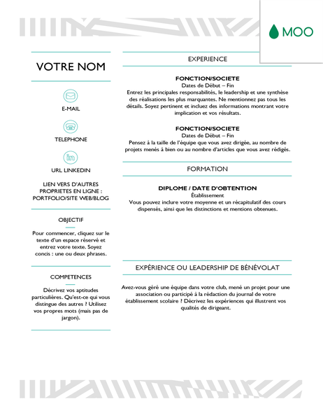 Creatief resumé, ontworpen door MOO Creatief resumé, ontworpen door MOO