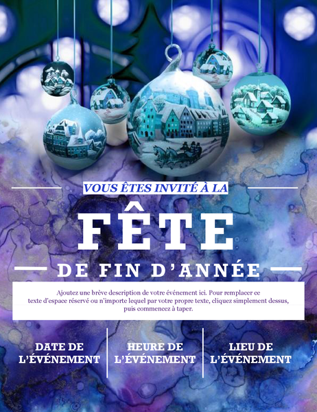 Elegante folder voor winterparty Elegante folder voor winterparty
