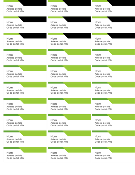 Étiquettes d’adresses avec logo en gras (30 par page) Étiquettes d’adresses avec logo en gras (30 par page)