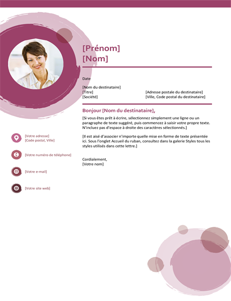Lettre de motivation Suite rose Lettre de motivation Suite rose