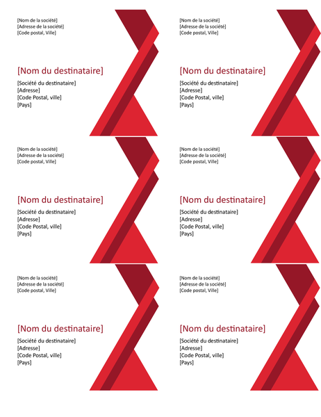Etiketten met krachtige hoeken (6 per pagina) Etiketten met krachtige hoeken (6 per pagina)