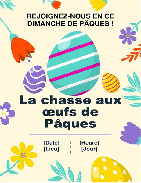 Prospectus Chasse aux œufs de Pâques aux couleurs du printemps Prospectus Chasse aux œufs de Pâques aux couleurs du printemps