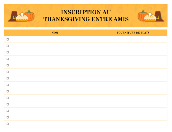 Aanmelding voor Friendsgiving Aanmelding voor Friendsgiving