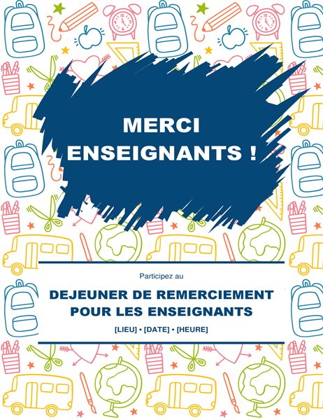 Prospectus de remerciement pour les enseignants Prospectus de remerciement pour les enseignants