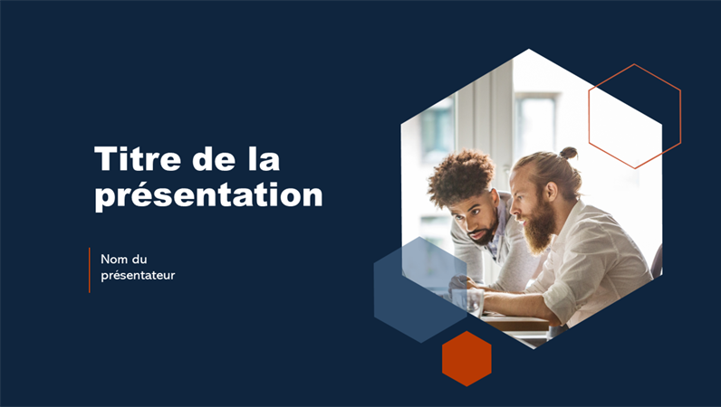 Présentation hexagone foncée Présentation hexagone foncée