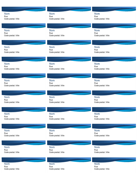 Etiketten "blaue Kurve" (30 pro Seite) Etiketten "blaue Kurve" (30 pro Seite)