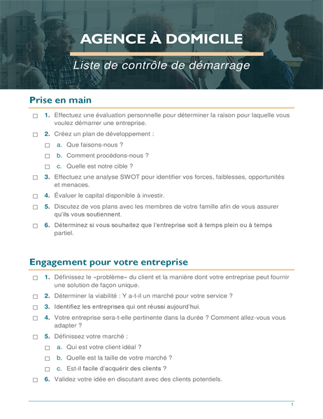 Liste pour créer sa petite entreprise Liste pour créer sa petite entreprise