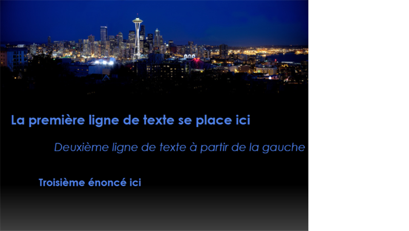 Légendes animées qui se déplacent et changent de couleur sur fond de panorama de la ville de Seattle Légendes animées qui se déplacent et changent de couleur sur fond de panorama de la ville de Seattle