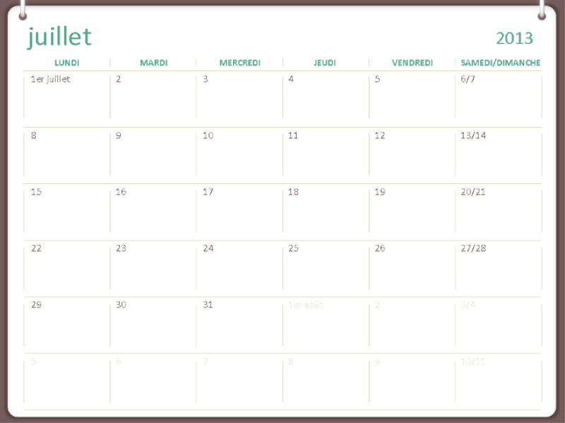 Calendrier scolaire 2013-2014 (juillet) Calendrier scolaire 2013-2014 (juillet)